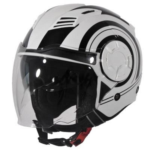 Helm VITO JET ISOLA - weiß-glänzend/schwarz